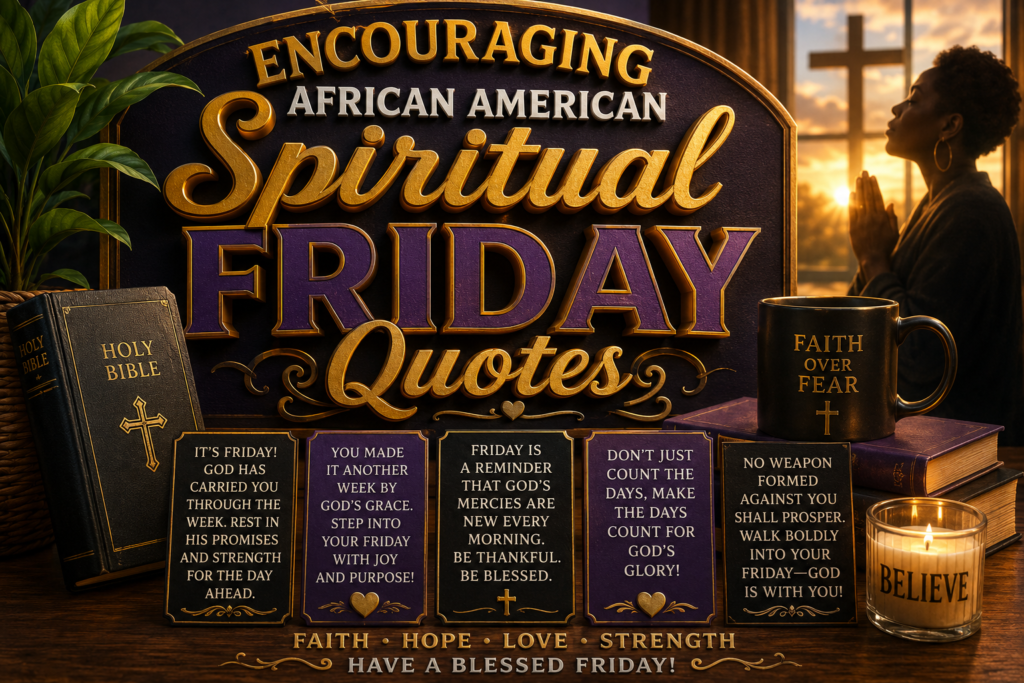 Encouraging African American Spiritual Friday Quotes