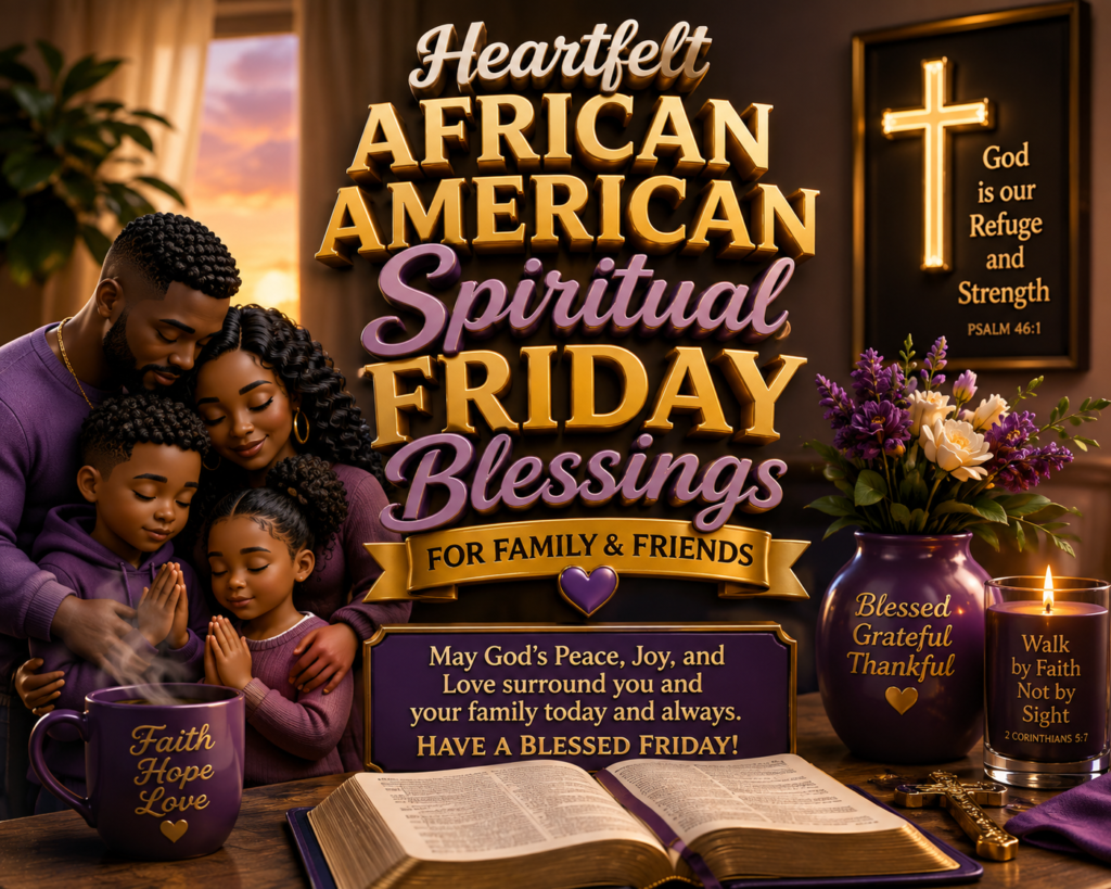 Heartfelt African American Spiritual Friday Blessings for Family & Friends