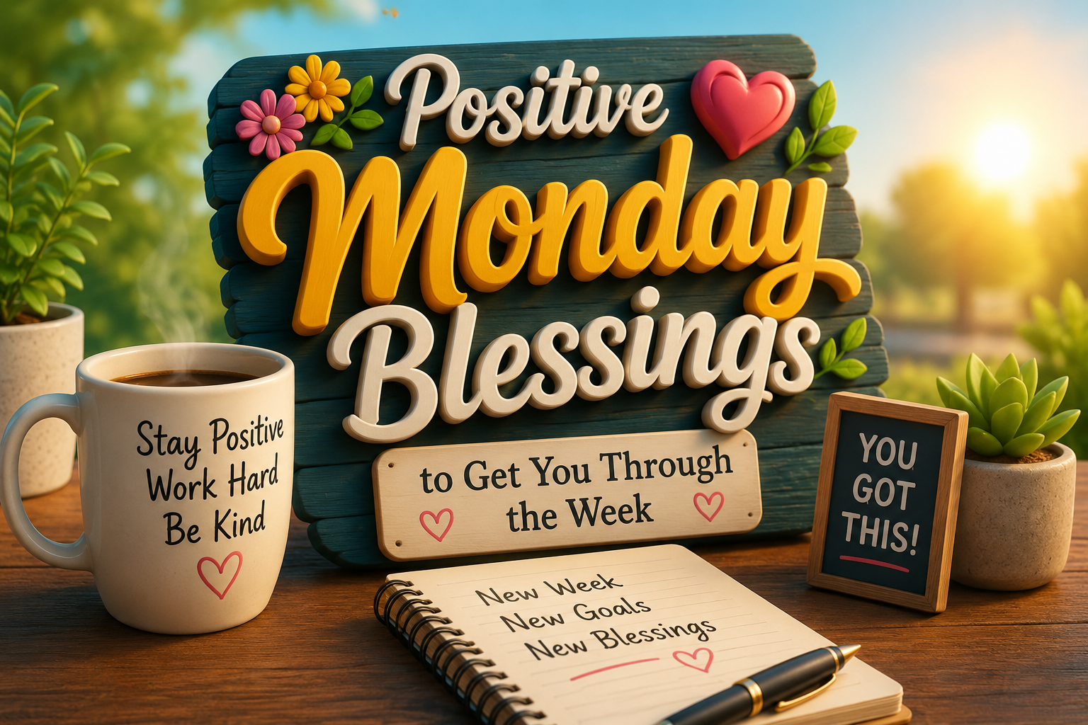 Positive Monday Blessingsto Get You Throughthe Week