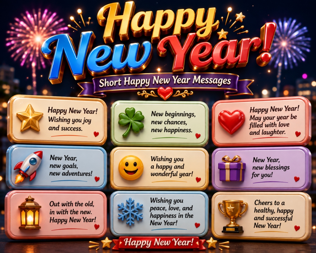 Short Happy New Year Messages