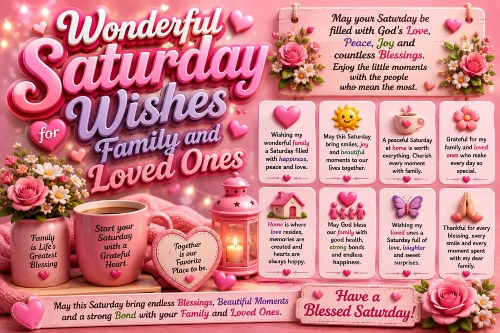 Wonderful Saturday Wishes for Family and Loved Ones