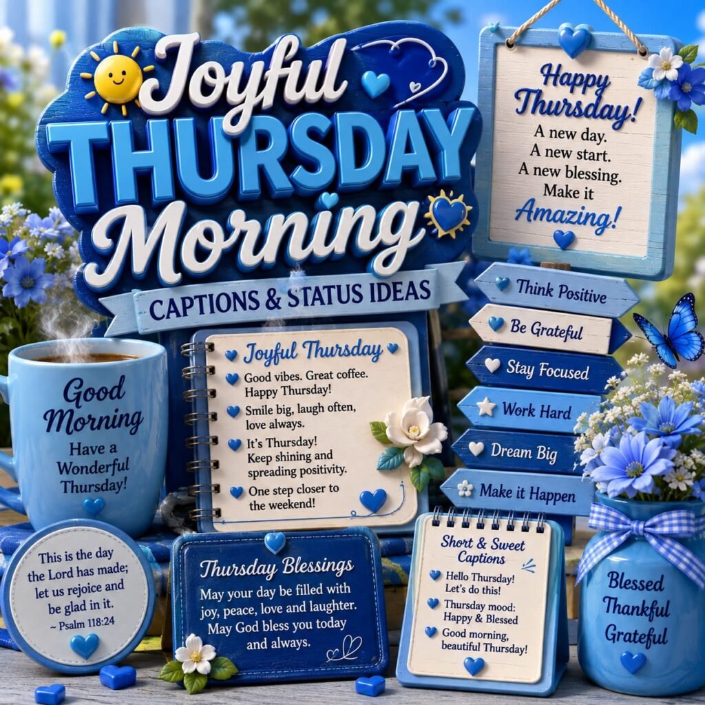 Joyful Thursday Morning Captions & Status Ideas