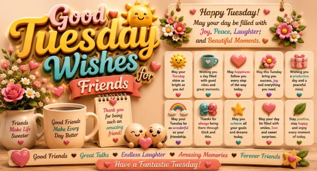 Good Tuesday Wishes for Friends