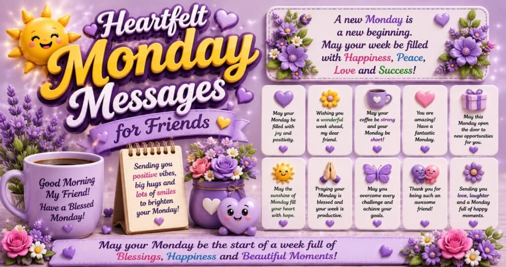 Heartfelt Monday Messages for Friends
