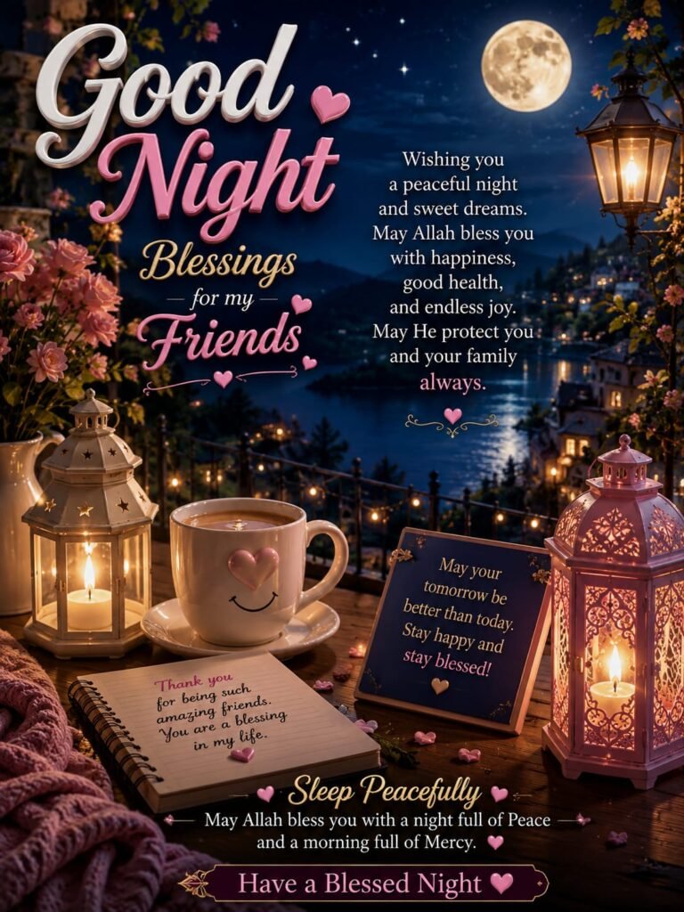 Beautiful Good Night Blessings for Friends