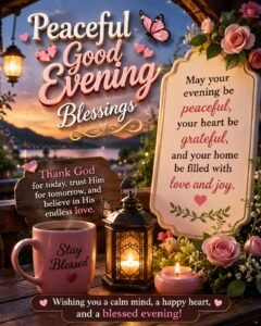 Peaceful Good Evening Blessings, Images and Quotes