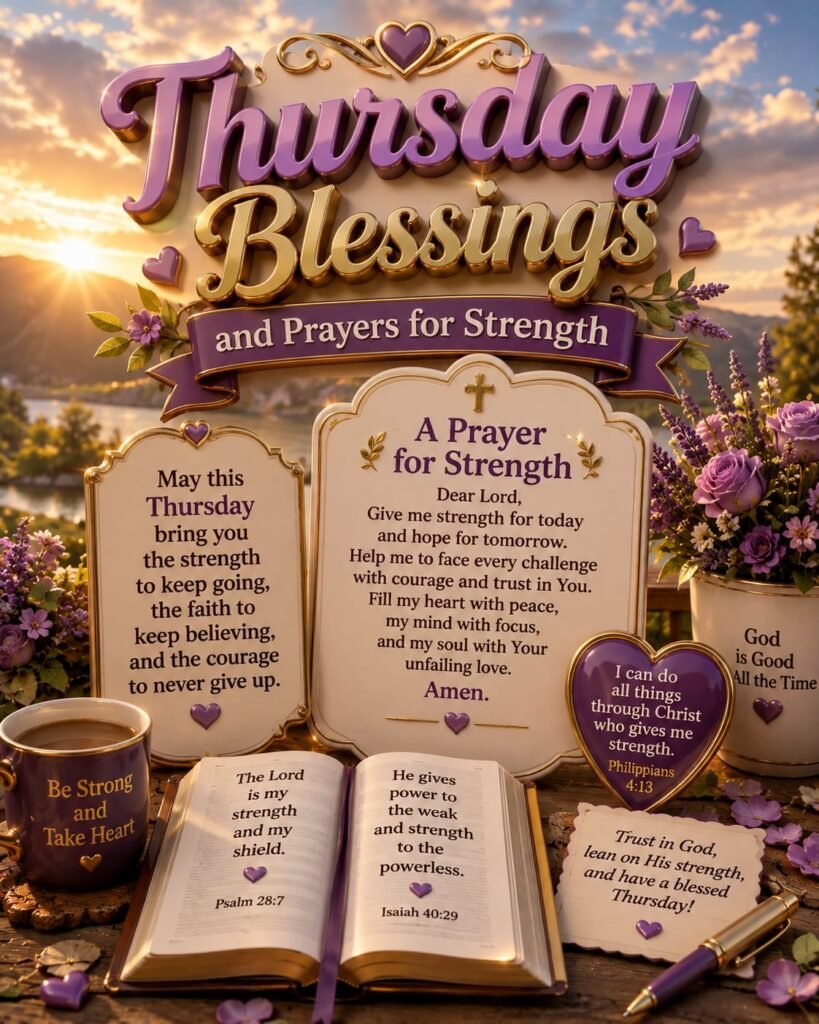 Thursday Blessings and Prayers for Strength
