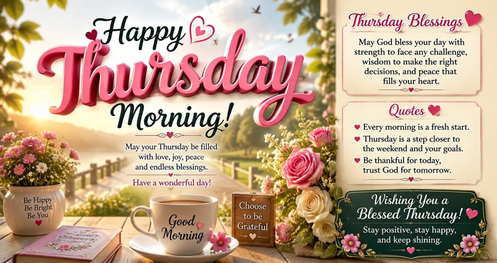 Happy Good Morning Thursday Blessings, Greetings, Quotes & Morning Prayers