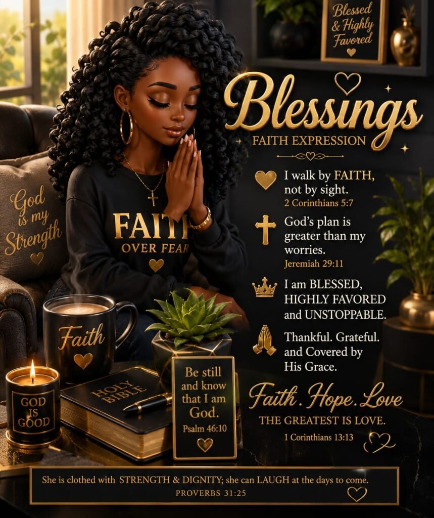 African American Blessings Faith Expression