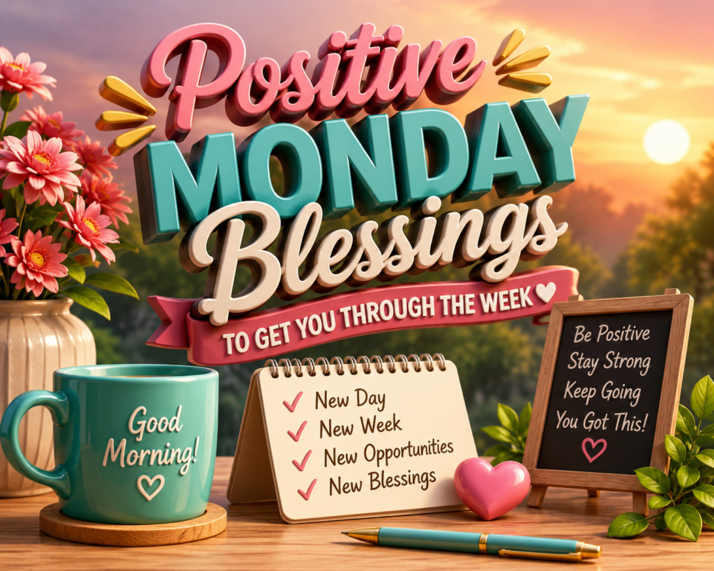Positive Monday Blessings to Get You Through the Week