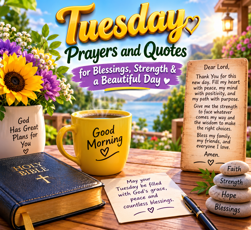 201+ Tuesday Prayers and Quotes for Blessings, Strength & a Beautiful Day