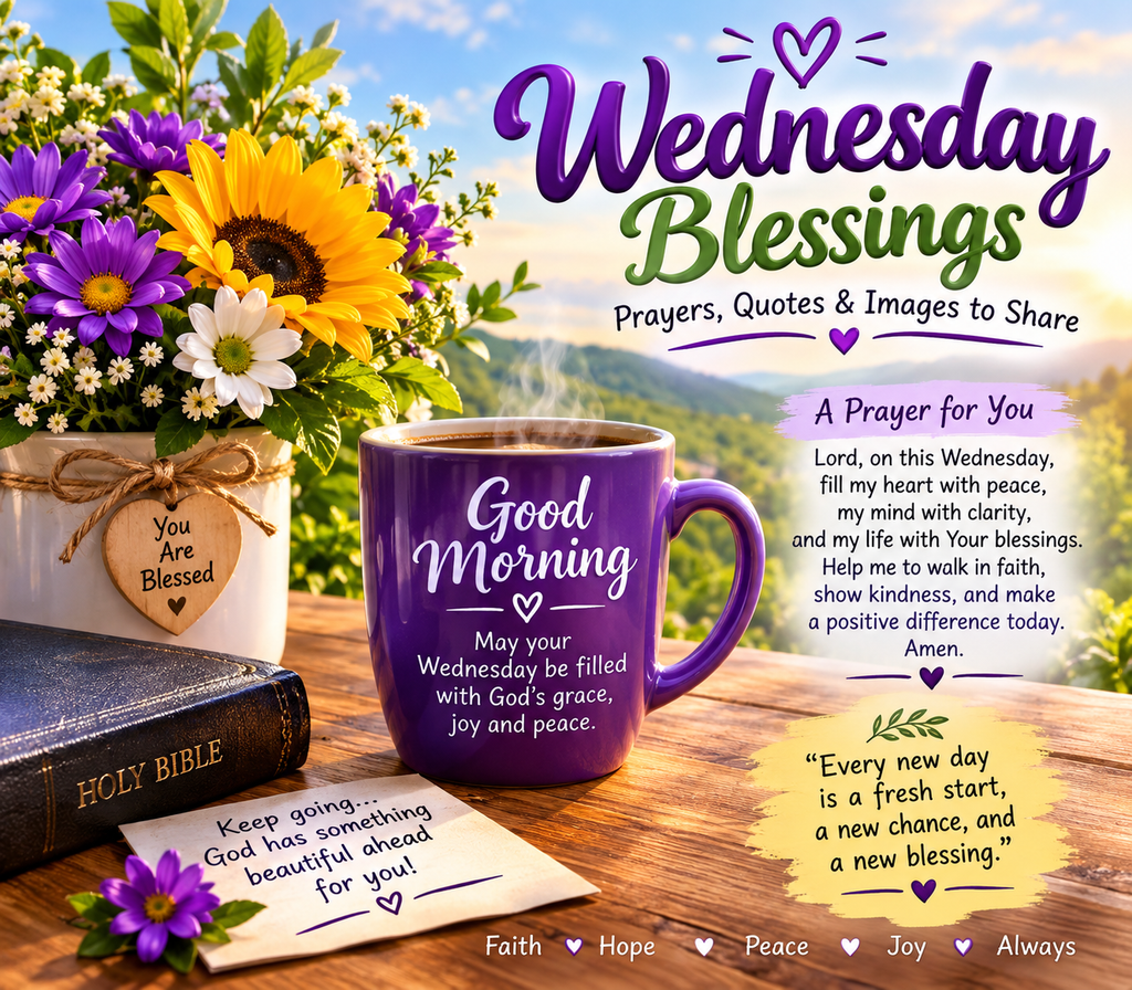 Wednesday Blessings: Prayers, Quotes & Images to Share