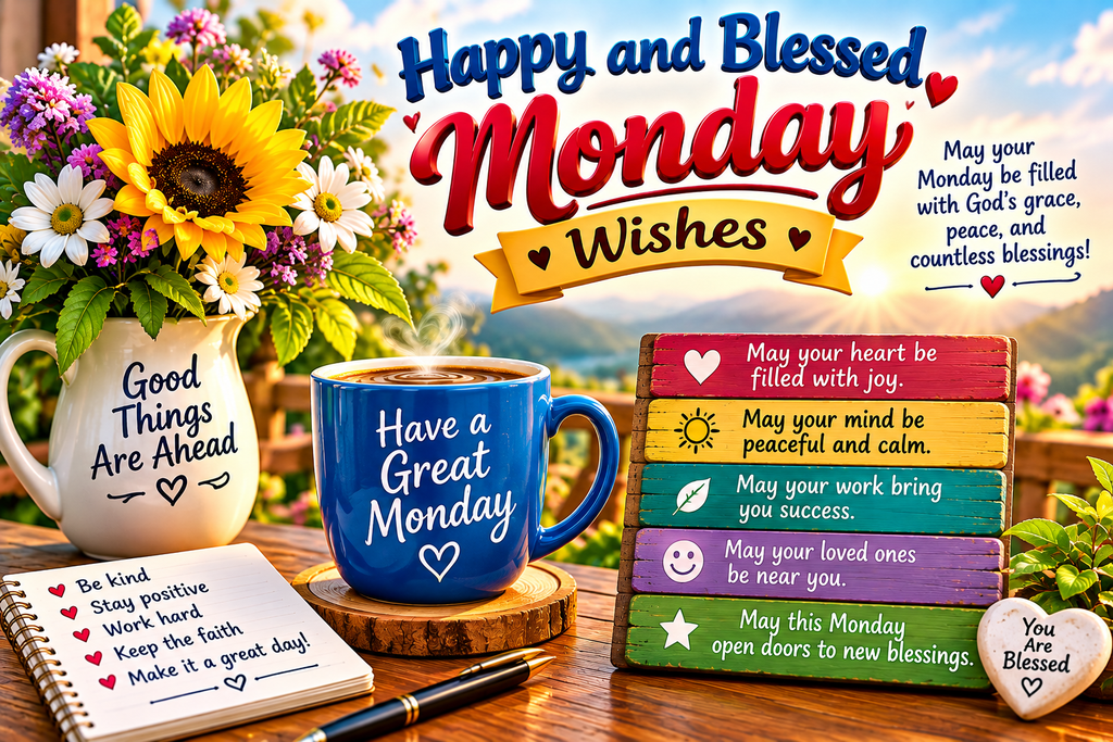 Happy and Blessed Monday Wishes