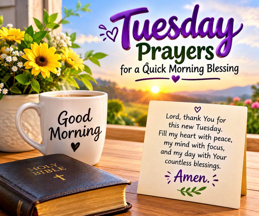 Short Tuesday Prayers for a Quick Morning Blessing