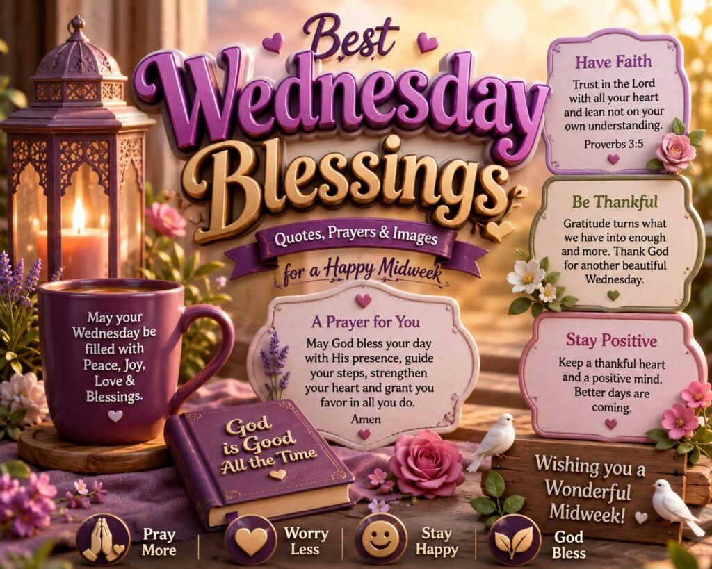 Best Wednesday Blessings Quotes, Prayers & Images for a Happy Midweek