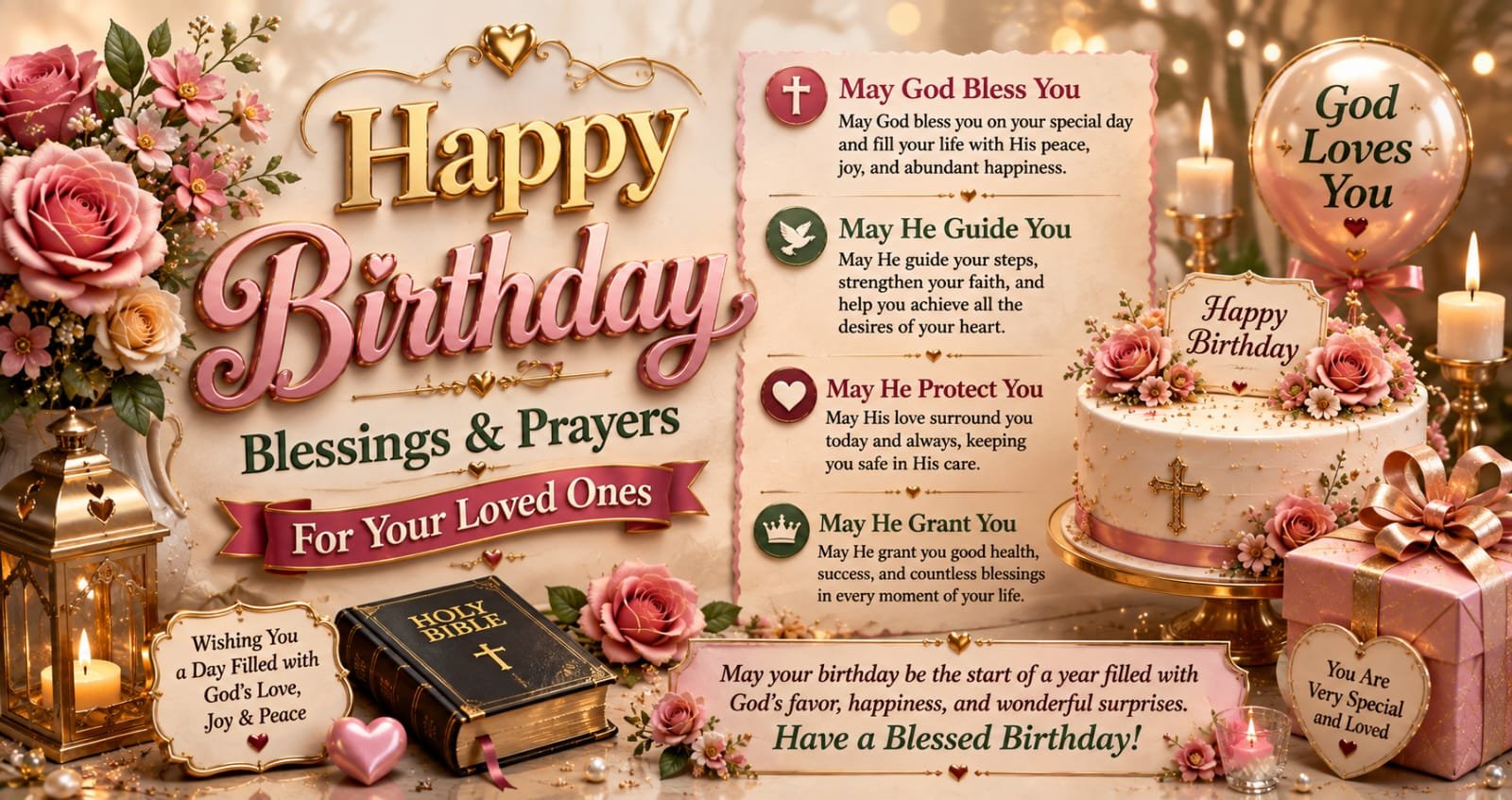 Happy Birthday Blessings And Prayers For Your Loved Ones