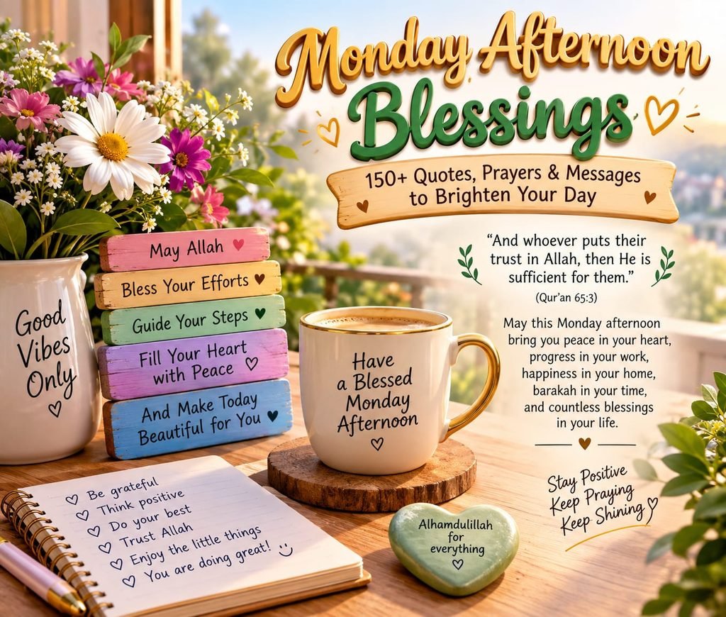 Monday Afternoon Blessings: 150+ Quotes, Prayers & Messages to Brighten Your Day