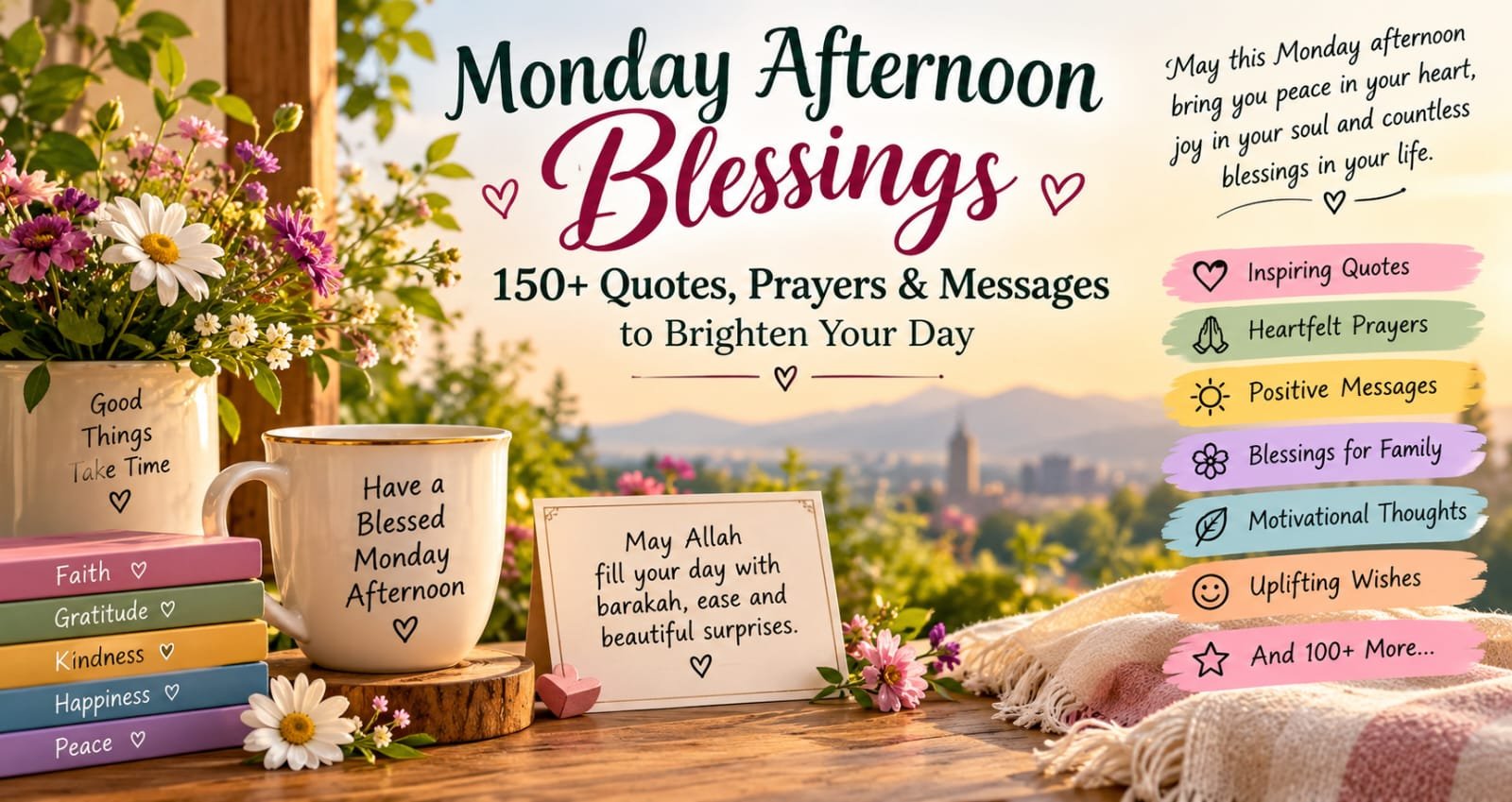 Monday Afternoon Blessings: 150+ Quotes, Prayers & Messages to Brighten Your Day