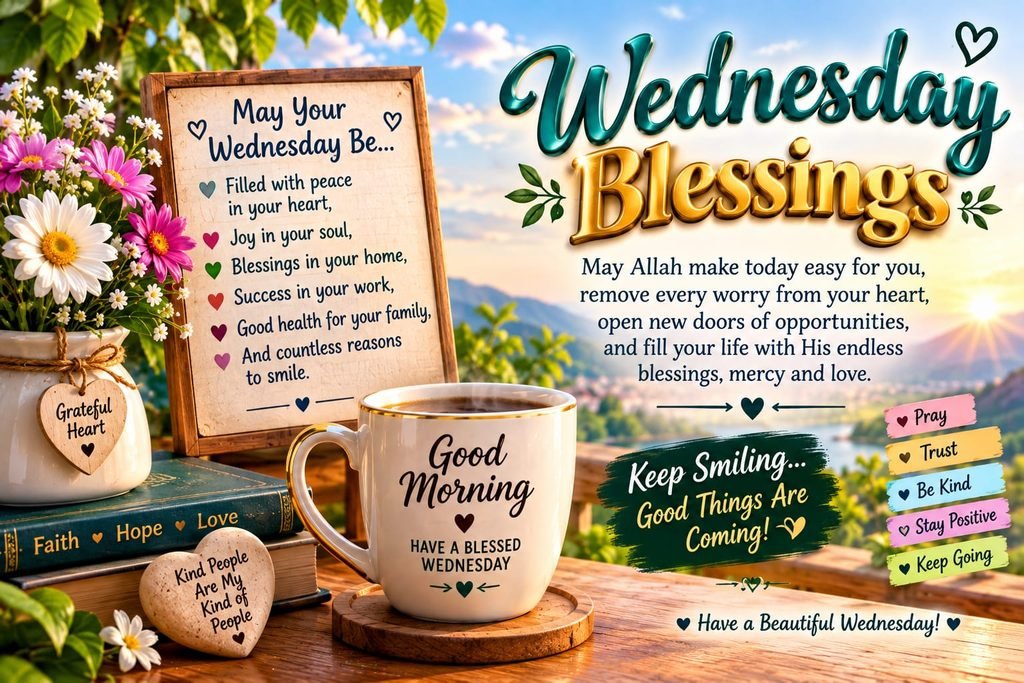 Wednesday Blessings to Copy and Share on WhatsApp and Facebook