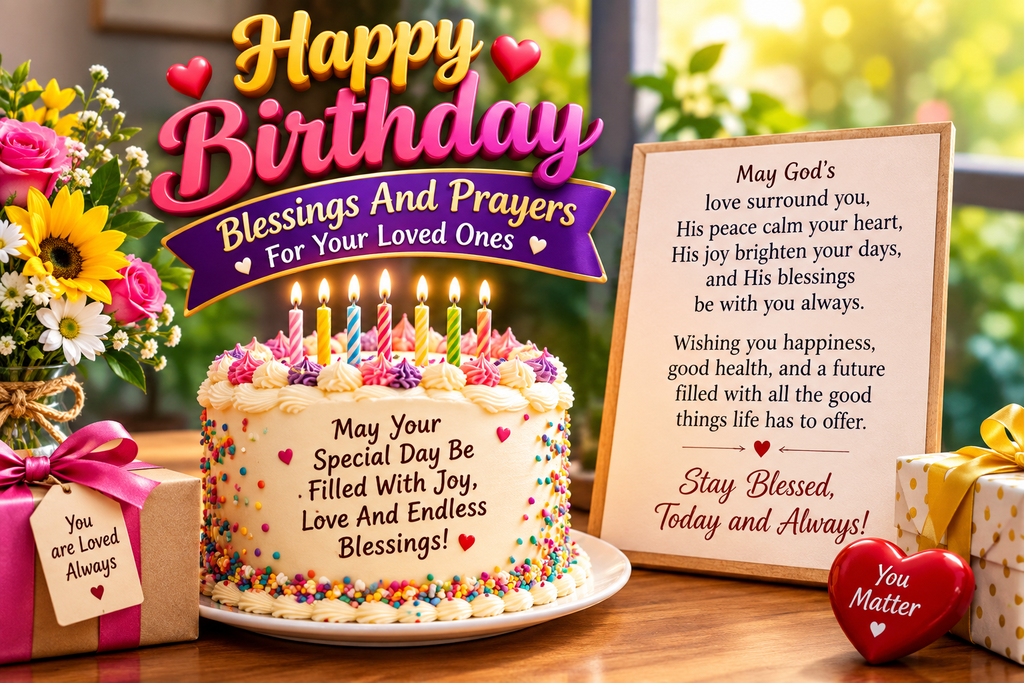 Happy Birthday Blessings And Prayers For Your Loved Ones