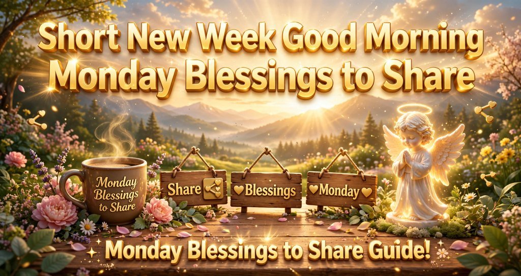 Short New Week Good Morning Monday Blessings to Share