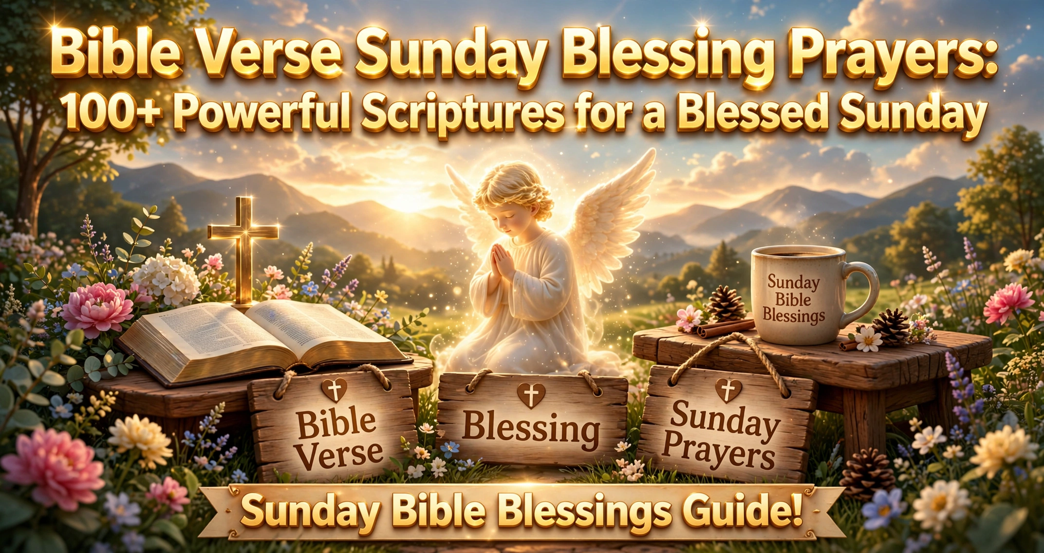 Bible Verse Sunday Blessing Prayers:  100+ Powerful Scriptures for a Blessed Sunday