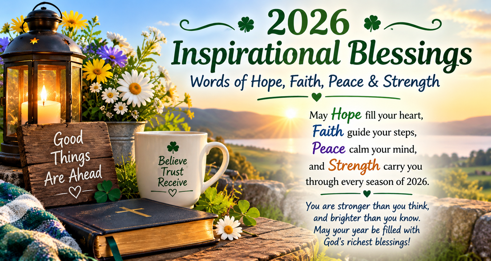2026 Inspirational Blessings: Words of Hope, Faith, Peace & Strength